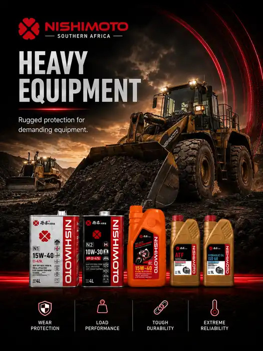 Nishimoto lubricants for Heavy Equipment