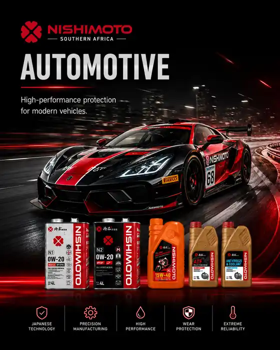Nishimoto lubricants for Automotive